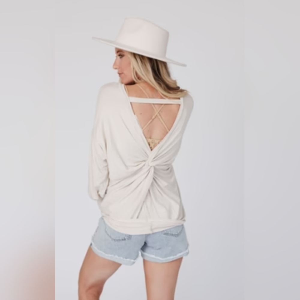 Flattering Open Back Dolman Top